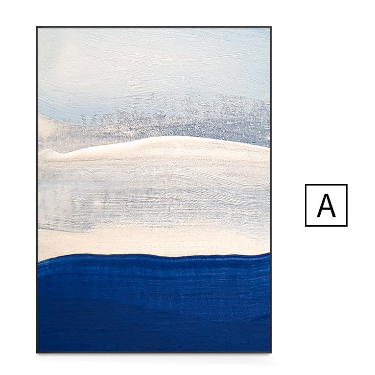 Blue Hydra Abstract Stroke Print