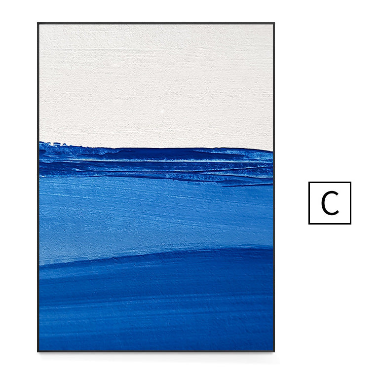 Blue Hydra Abstract Stroke Print