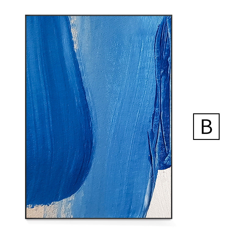Blue Hydra Abstract Stroke Print