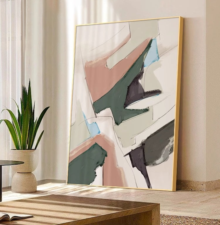 NEW: Verde Moderna Abstract Shape Print