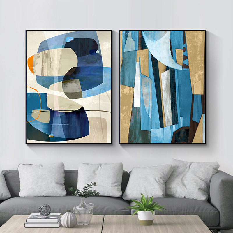 Azure Abstract Shape Print