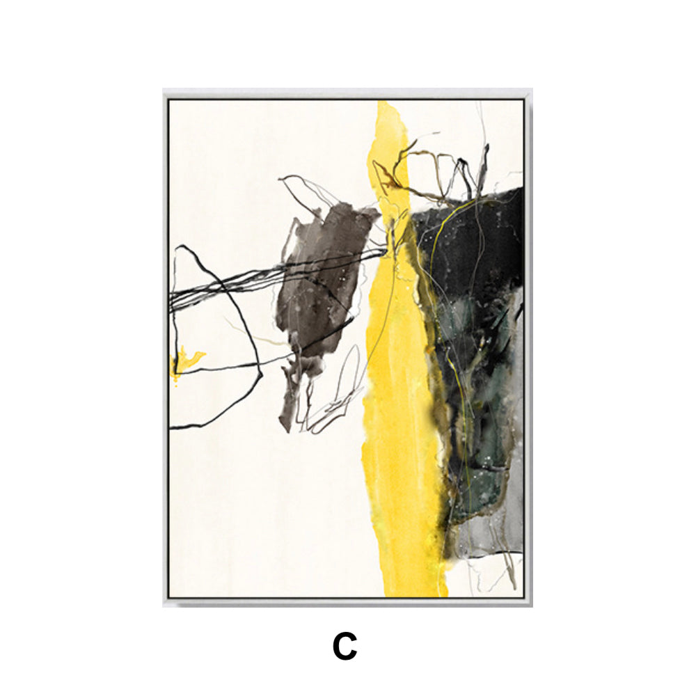 Bleu-Jaune Abstract Print
