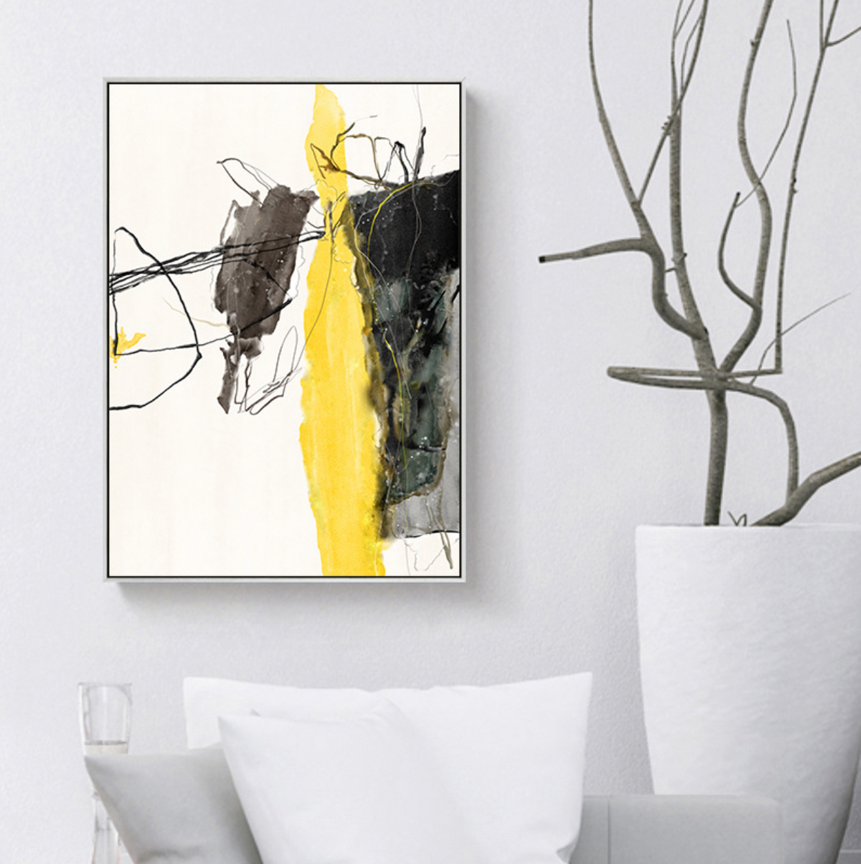 Bleu-Jaune Abstract Print