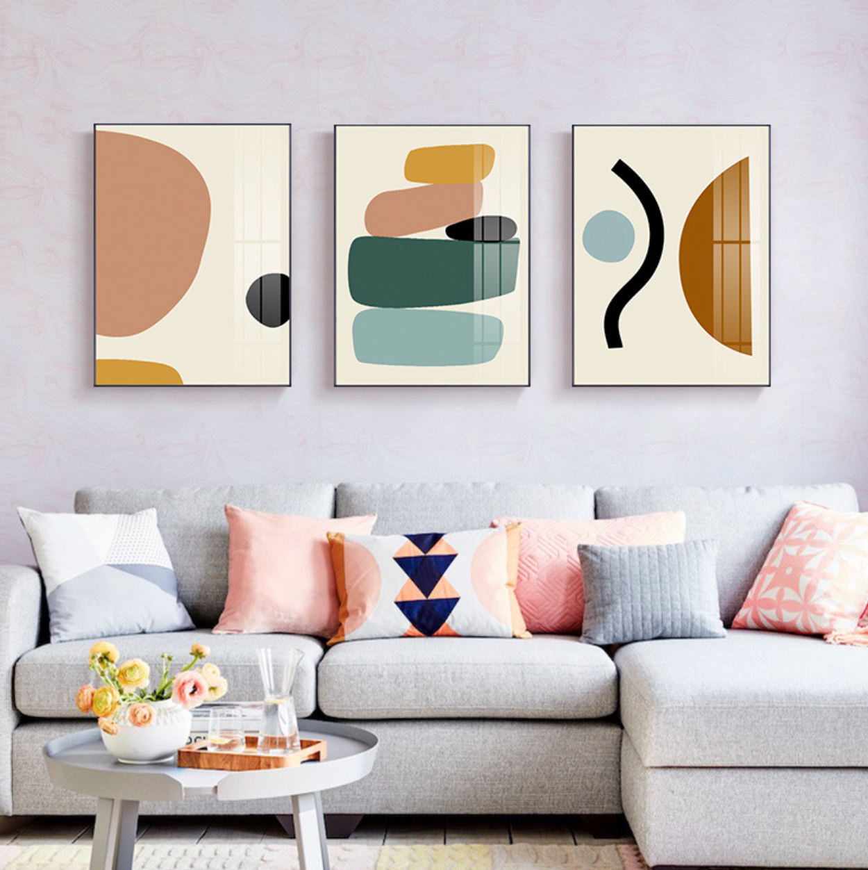 Ambre Postmodern Shape Print