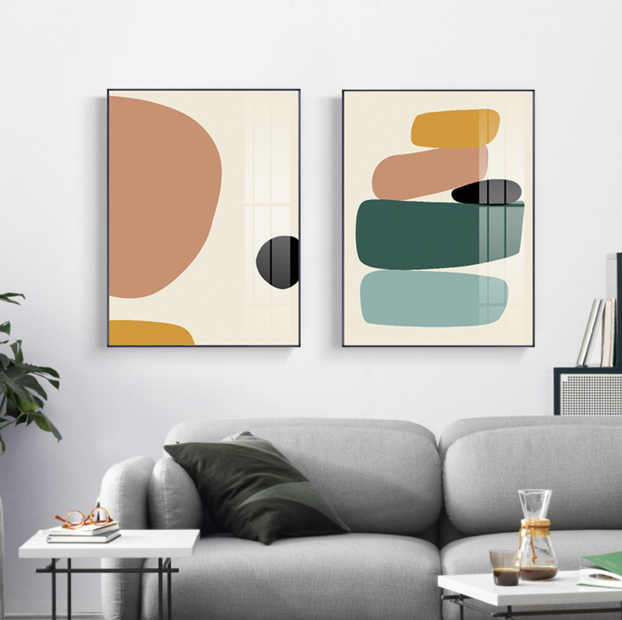 Ambre Postmodern Shape Print