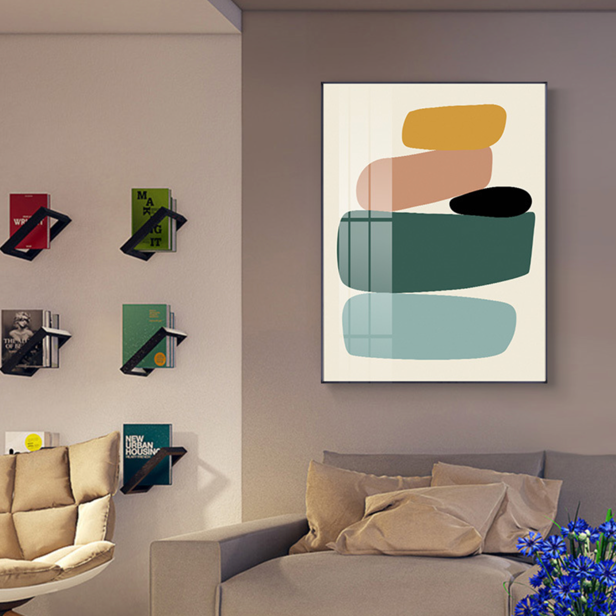 Ambre Postmodern Shape Print