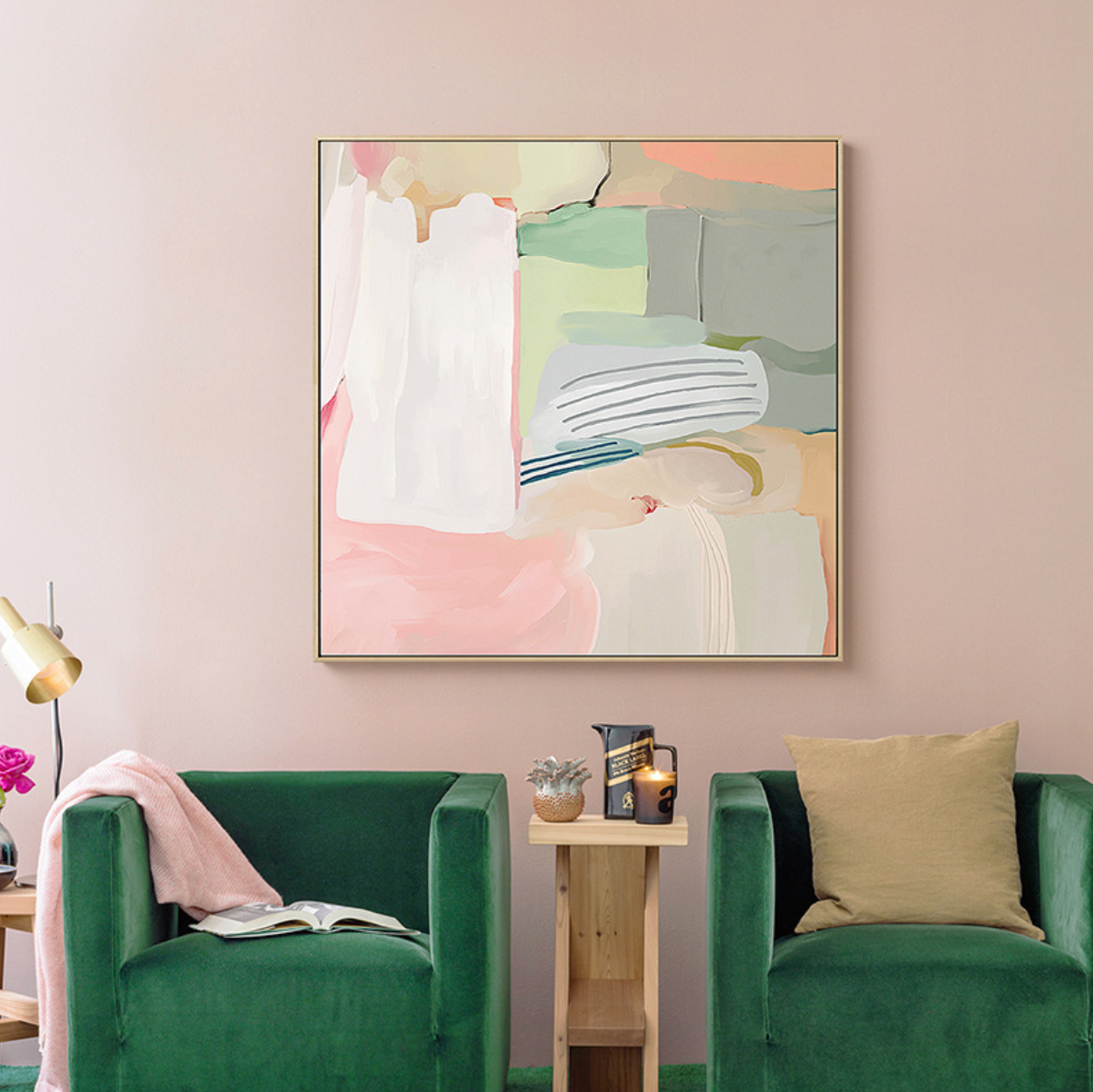 Vert Rosé Abstract Print