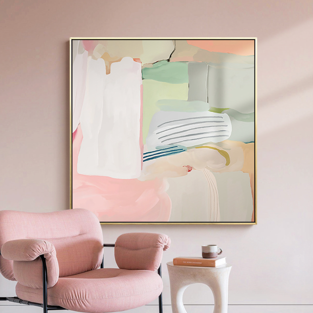 Vert Rosé Abstract Print