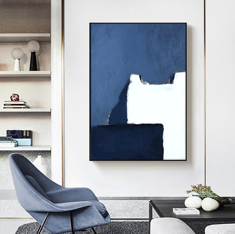 Bleu Izmir Abstract Print