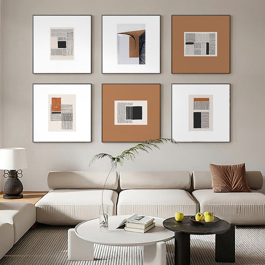 Brulée Line Square Print