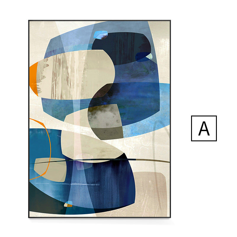 Azure Abstract Shape Print