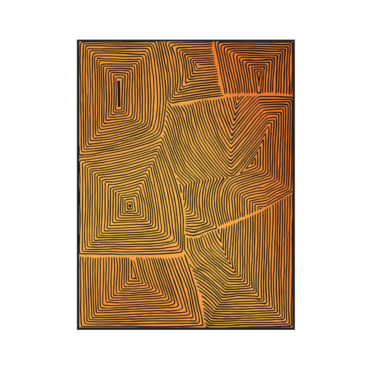 SALE: Orancio Line Print