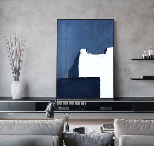 Bleu Izmir Abstract Print